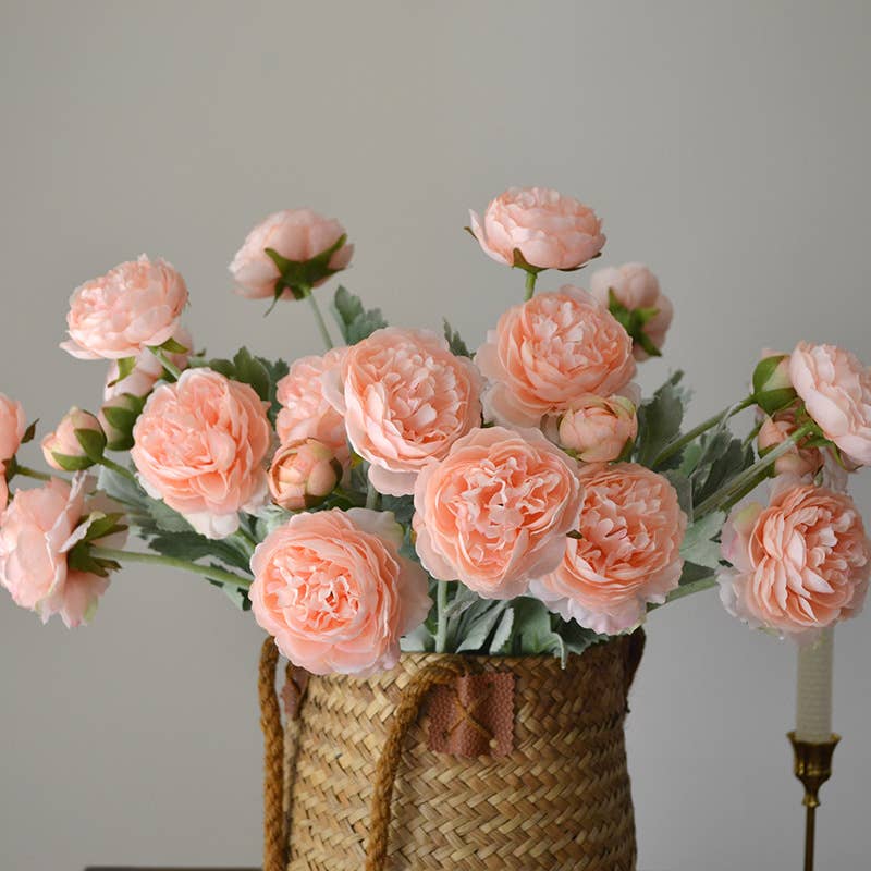 19'' Silk Ranunculus Single Spray Flowers, Spring Ranunculus