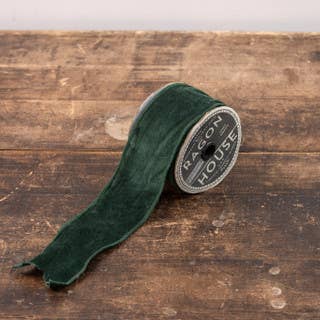 2.5" EMERALD GREEN VELVET RIBBON