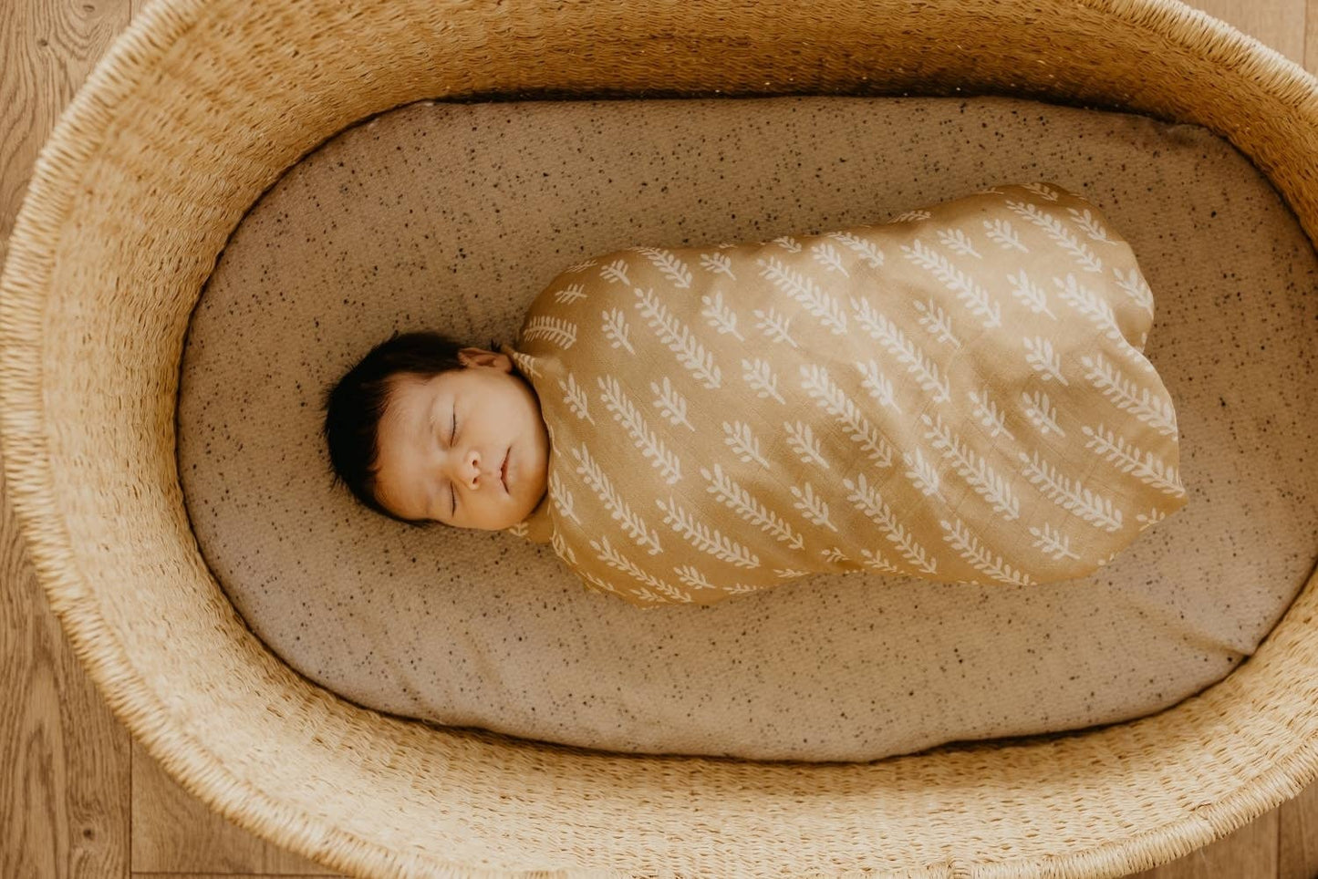 Muslin Swaddle Baby Blanket – Wheat: Maple Sugar