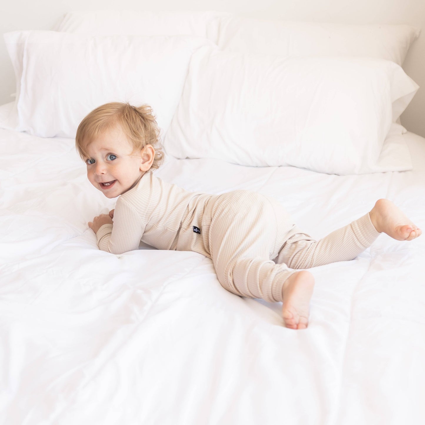 LONG SLEEVE 2 PIECE SETS- Clay Ribbed: 18/24m