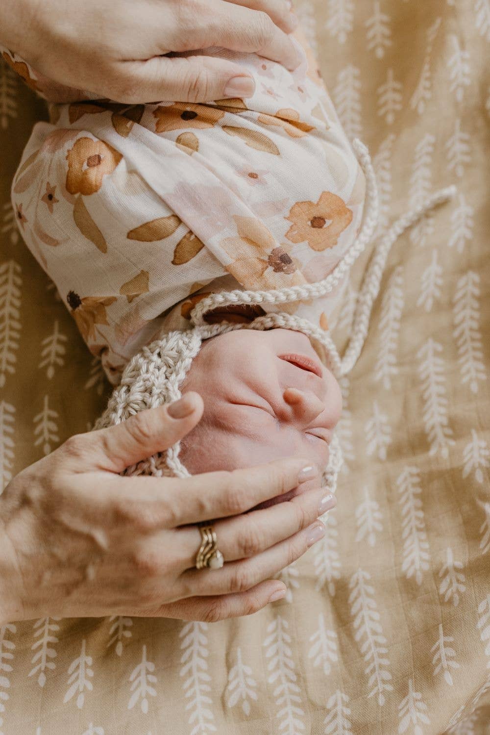 Muslin Swaddle Baby Blanket – Wheat: Maple Sugar