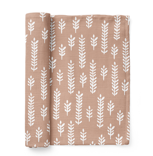 Muslin Swaddle Baby Blanket – Wheat: Maple Sugar