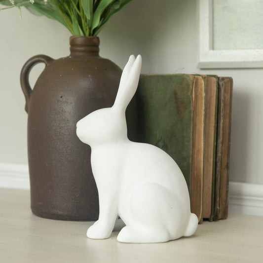 WHITE SITTING BUNNY