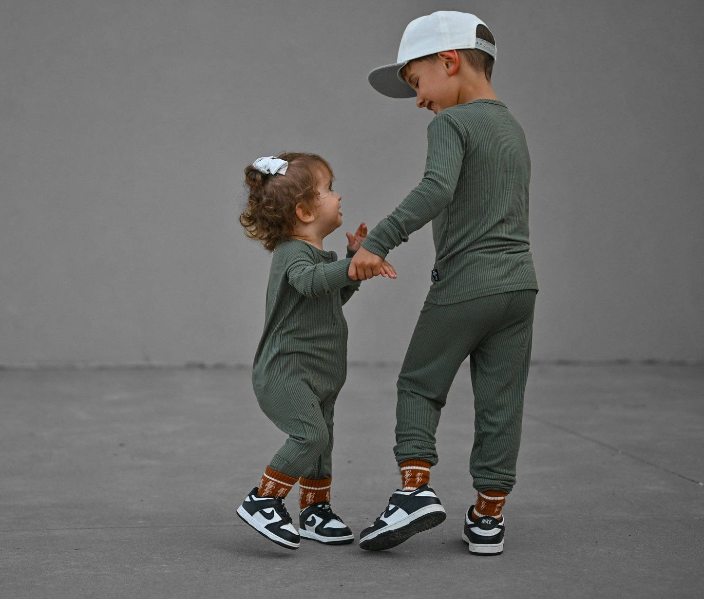 LONG SLEEVE 2 PIECE SETS- Moss Ribbed: 3T