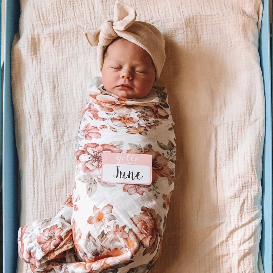 Muslin Swaddle Baby Blanket – Sunset Floral