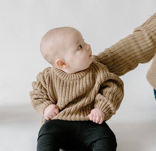 Chunky Knit Sweater- Taupe