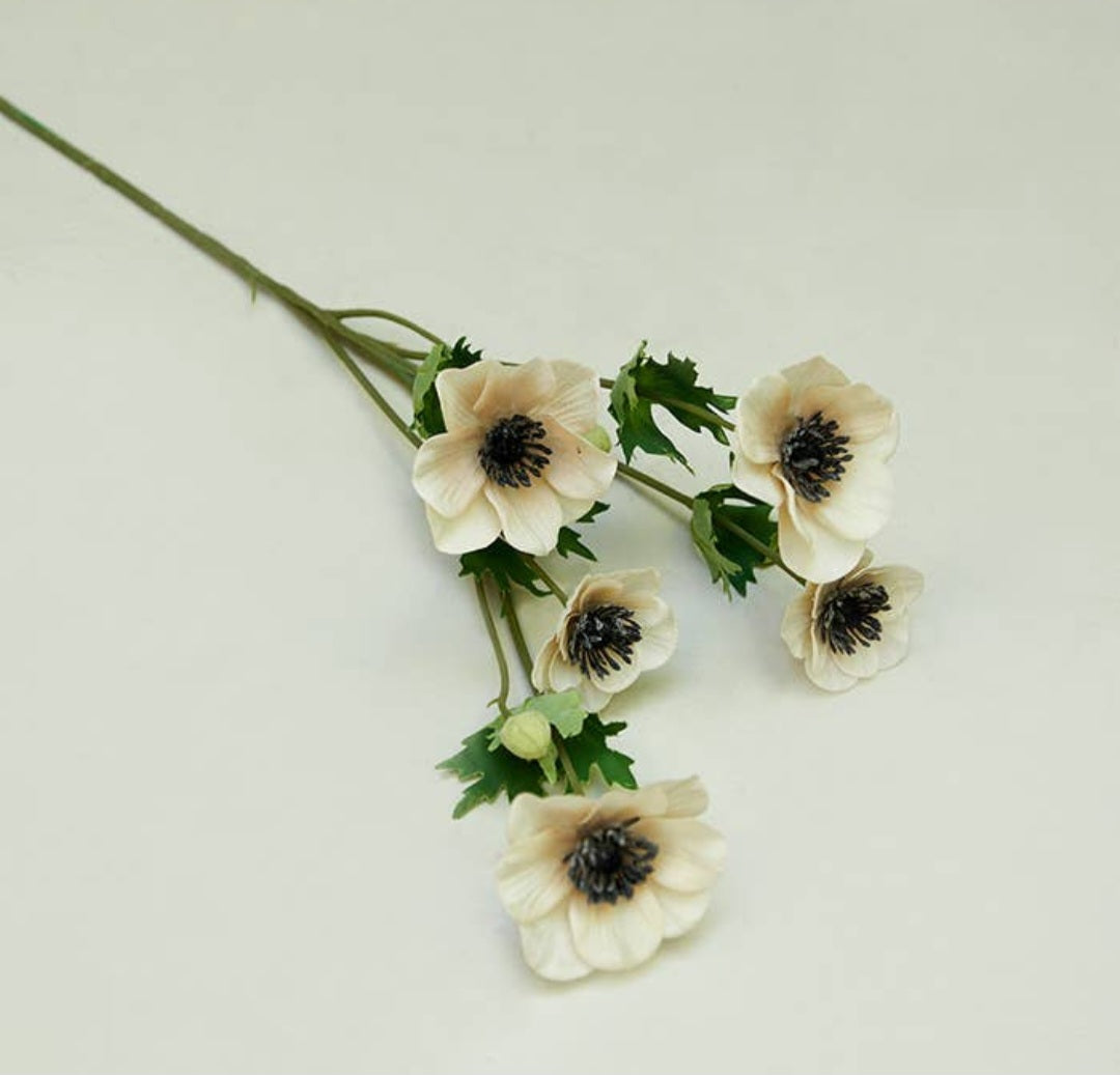 Anemone Pearl- Artifical Stem