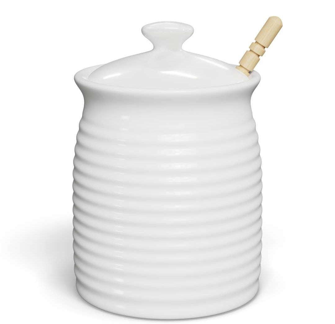 Honey Jar with Wooden Dipper