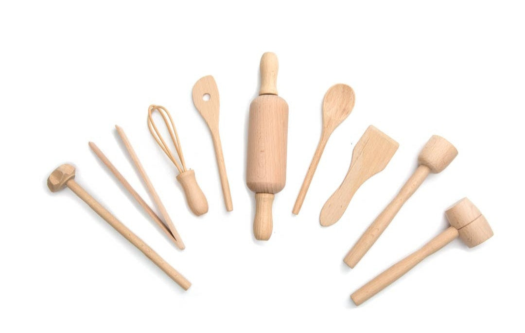 Wooden Kitchen Tools Set - Kids