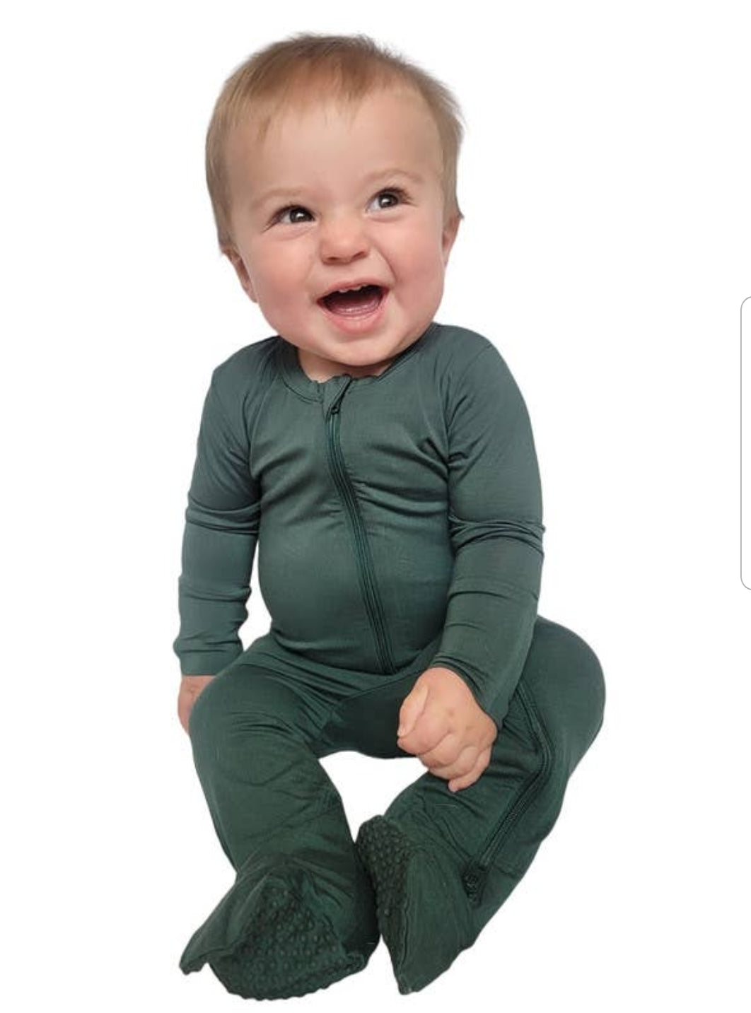 Olive Bamboo Footie