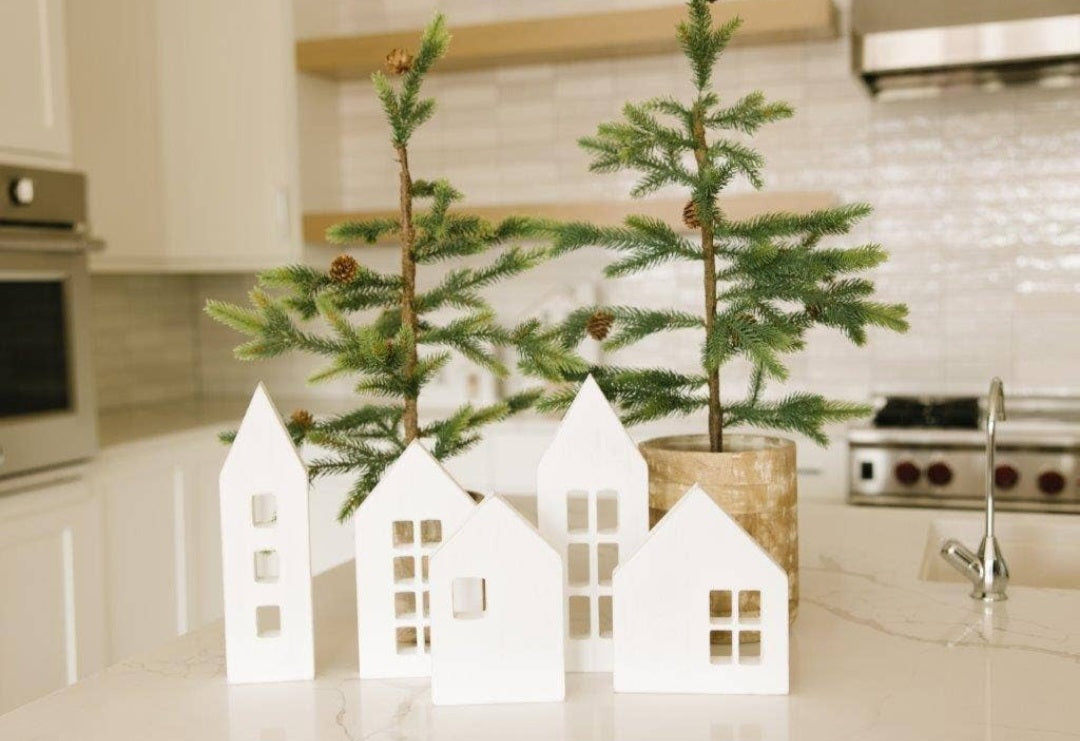 Wooden Houses Set of 5
