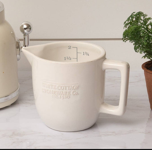 White Ceramic Measuring Cup