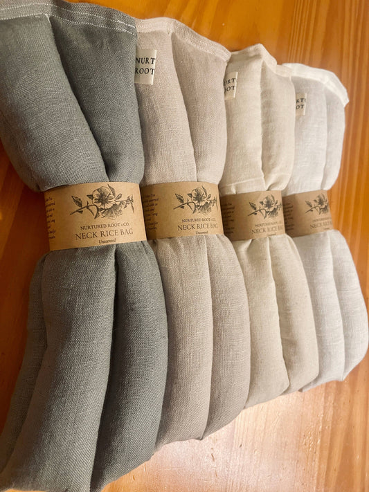 Neck and Shoulder Hot & Cold Rice Bag: Neutral (no design) / Lavender
