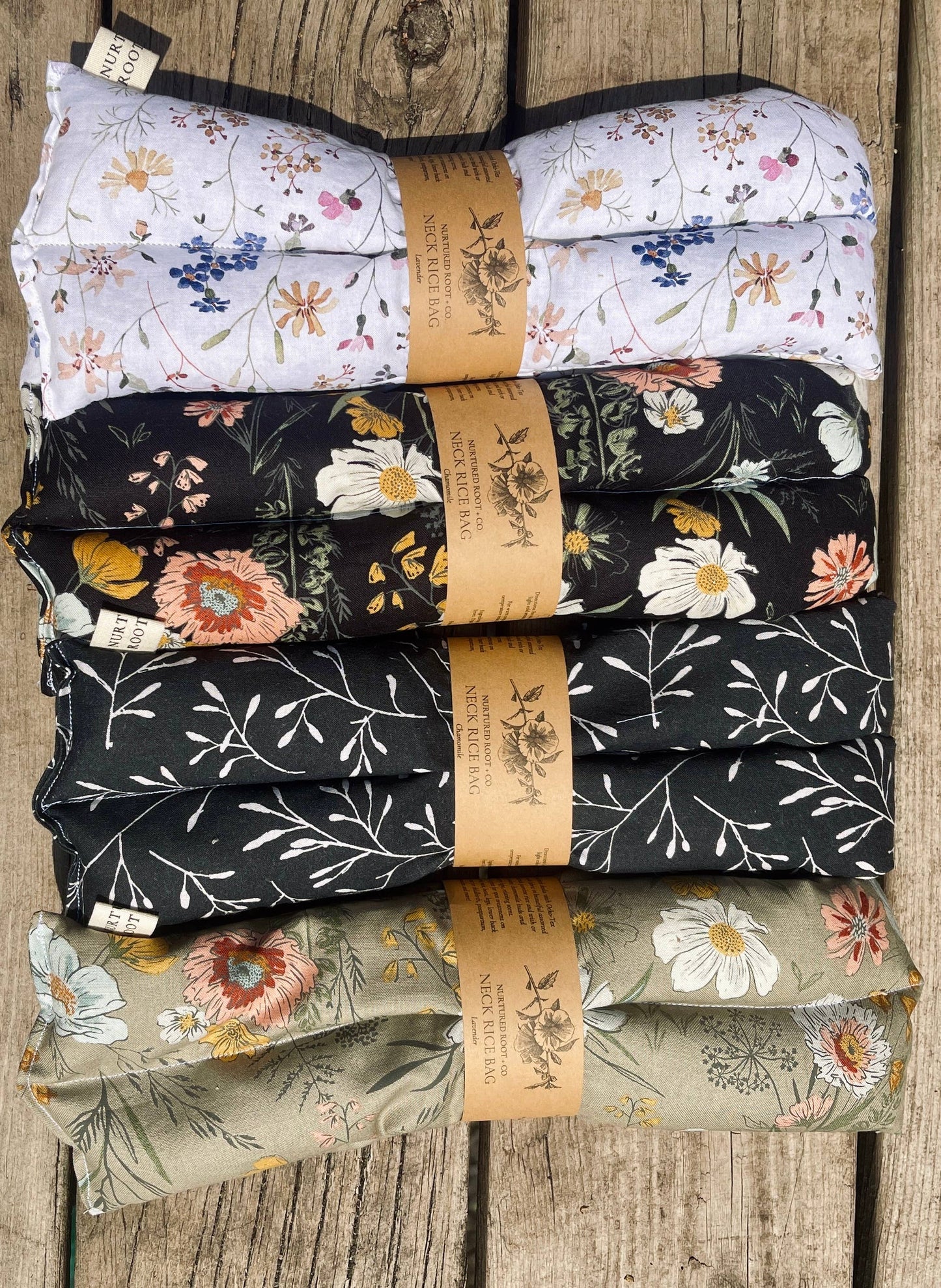 Neck and Shoulder Hot & Cold Rice Bag: Neutral (no design) / Lavender