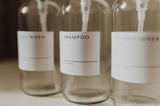 GLASS DISPENSERS 16OZ: Clear - Body Wash