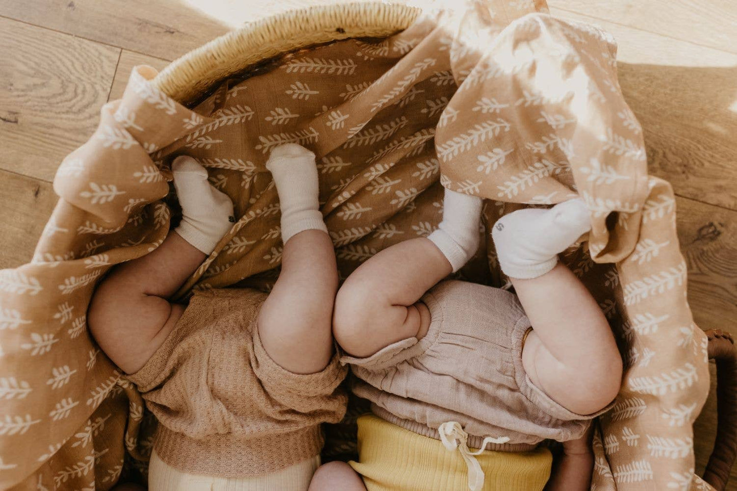 Muslin Swaddle Baby Blanket – Wheat: Maple Sugar