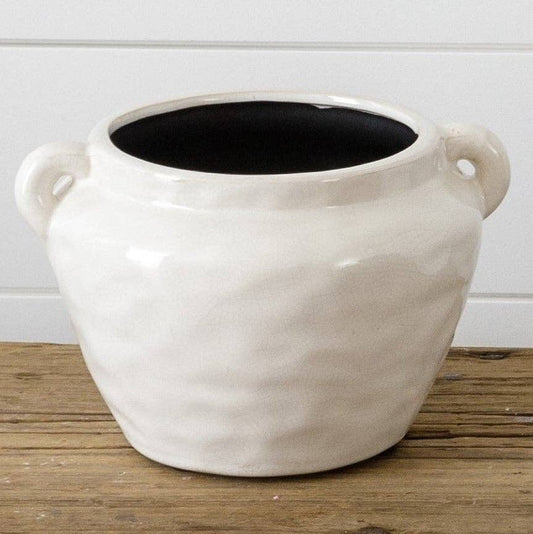 Pottery Planter with Handles, Sm (PC)