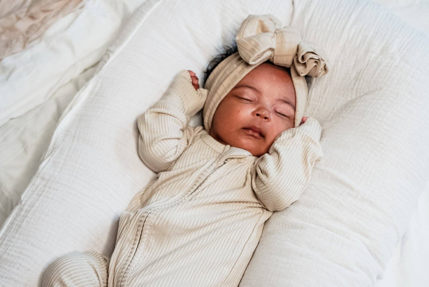 ZIP ROMPER - Clay Ribbed: 6/12m