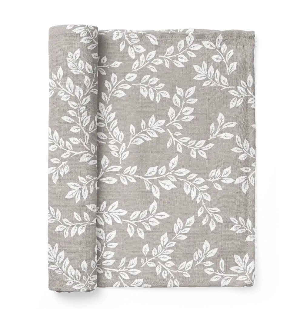 Swaddle Leafy Sprig Gray