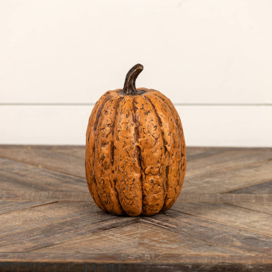 7.5" TERRACOTTA TALL PUMPKIN